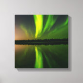 Aurora Borealis noorderlichten Noorwegen Canvas Afdruk (Voorkant)