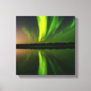 Aurora Borealis noorderlichten Noorwegen Canvas Afdruk