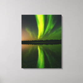 Aurora Borealis noorderlichten Noorwegen Canvas Afdruk