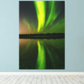 Aurora Borealis noorderlichten Noorwegen Canvas Afdruk (Insitu (Houten vloer))