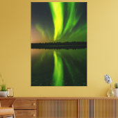 Aurora Borealis noorderlichten Noorwegen Canvas Afdruk (Insitu (Woonkamer))