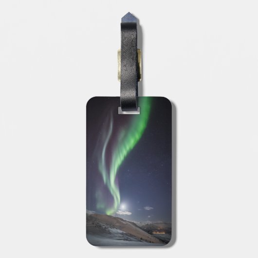 Aurora Borealis Noorwegen Bagagelabel (Achterkant verticaal)