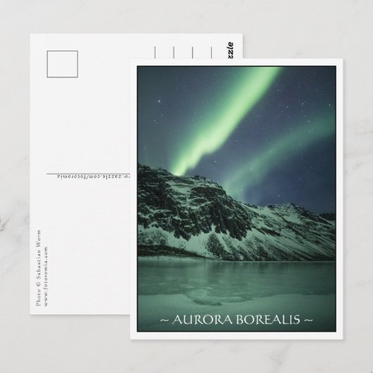 Aurora Borealis Noorwegen Briefkaart (Voorkant / Achterkant)