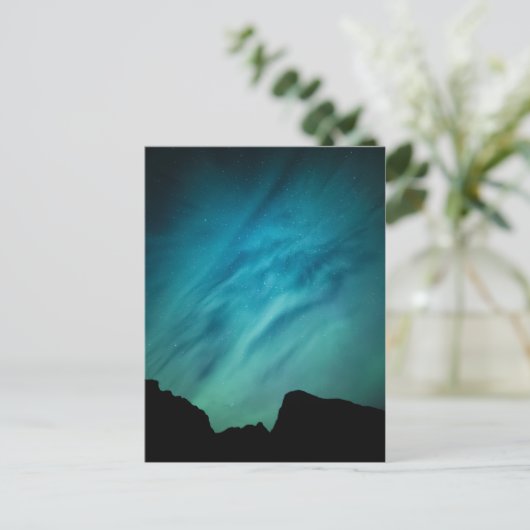 Aurora Borealis Noorwegen Briefkaart (Staand voorkant)