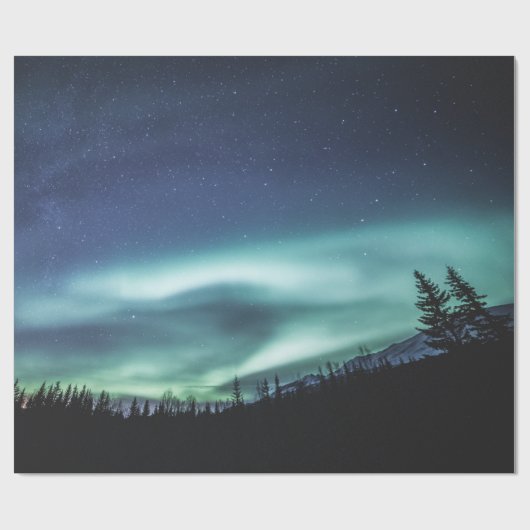 Aurora Borealis Noorwegen Cadeaupapier (Vlak)