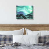 Aurora Borealis Noorwegen Canvas Afdruk (Insitu (Slaapkamer))