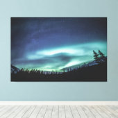 Aurora Borealis Noorwegen Canvas Afdruk (Insitu (Houten vloer))