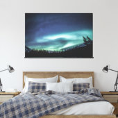 Aurora Borealis Noorwegen Canvas Afdruk (Insitu (Slaapkamer))