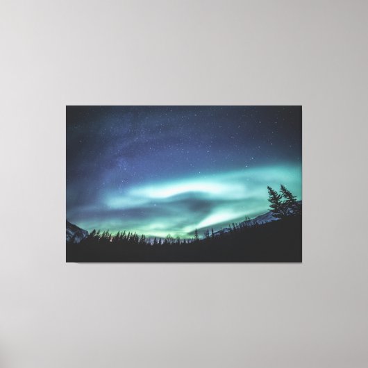 Aurora Borealis Noorwegen Canvas Afdruk (Voorkant)