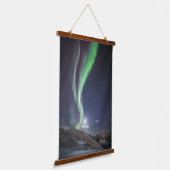 Aurora Borealis Noorwegen Hangend Wandkleed (Gebogen)
