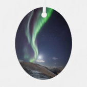 Aurora Borealis Noorwegen Metalen Ornament (Voorkant)