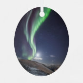 Aurora Borealis Noorwegen Metalen Ornament (Achterkant)
