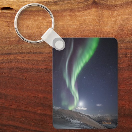 Aurora Borealis Noorwegen Sleutelhanger (Voorkant)