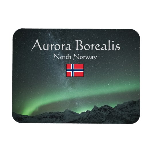 Aurora Borealis North Norway Souvenir Magnet Magneet (Horizontaal)