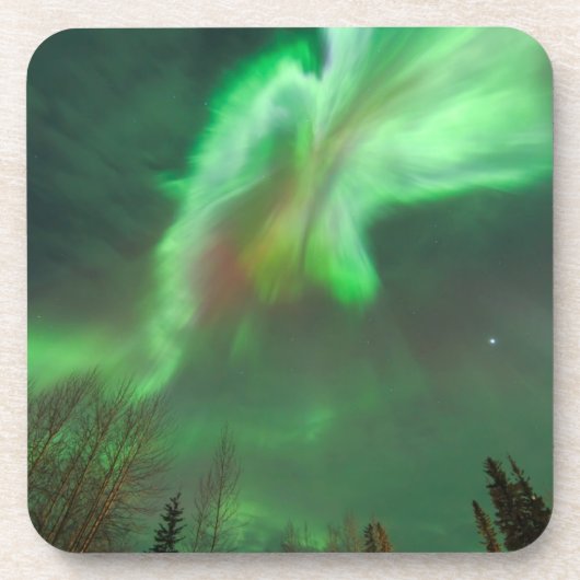 Aurora Borealis Northern Lights | Fairbanks Bier Onderzetter (Voorkant)