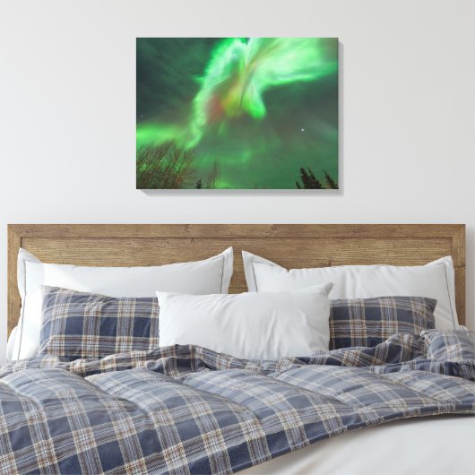 Aurora Borealis Northern Lights | Fairbanks Canvas Afdruk (Insitu (Slaapkamer))