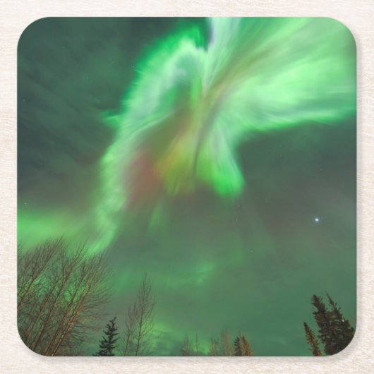 Aurora Borealis Northern Lights | Fairbanks Kartonnen Onderzetters (Voorkant)
