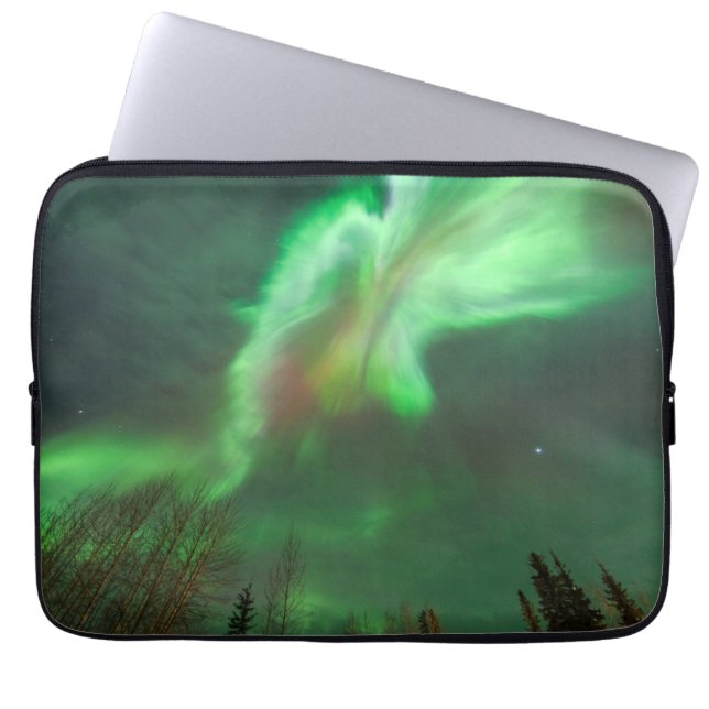 Aurora Borealis Northern Lights | Fairbanks Laptop Sleeve (Voorkant)