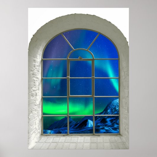 Aurora Borealis Northern Lights Faux Poster (Voorkant)