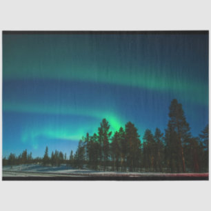 Aurora Borealis Northern Lights Forest Decoupage Tissuepapier