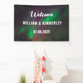Aurora Borealis Northern Lights Green Wedding Spandoek (Insitu)