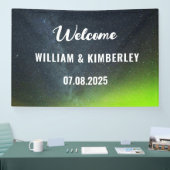 Aurora Borealis Northern Lights Green Wedding Spandoek (Beurs)