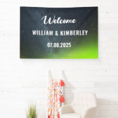 Aurora Borealis Northern Lights Green Wedding Spandoek (Insitu)