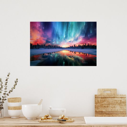 Aurora Borealis, Northern Lights, Poster (Keuken)