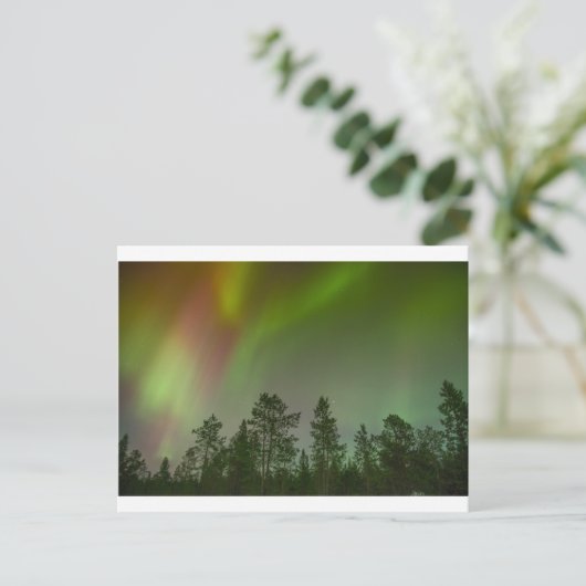 Aurora Borealis Northern Lights Skies Glow Sparkle Briefkaart (Staand voorkant)
