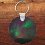 Aurora Borealis Northern Lights Trees Natuur Lande Sleutelhanger (Voorkant)