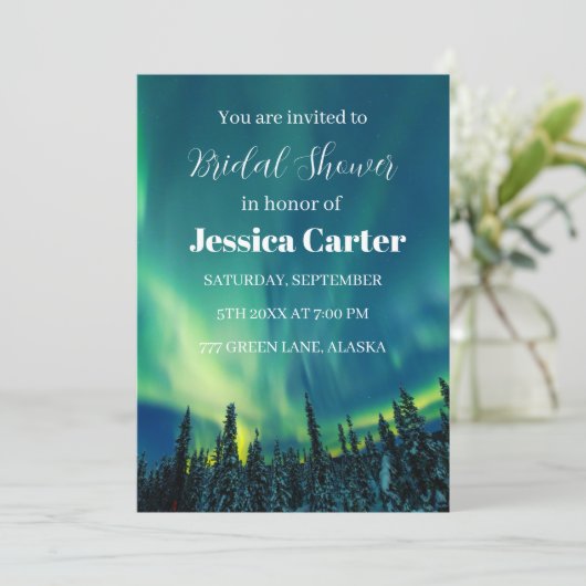 Aurora Borealis Northern Lights Vrijgezellenfeest Kaart (Staand voorkant)