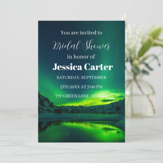 Aurora Borealis Northern Lights Vrijgezellenfeest Kaart (Staand voorkant)