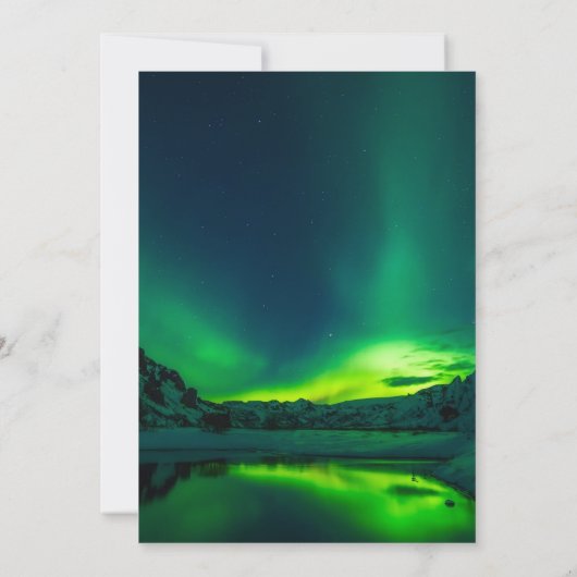Aurora Borealis Northern Lights Vrijgezellenfeest Kaart (Achterkant)
