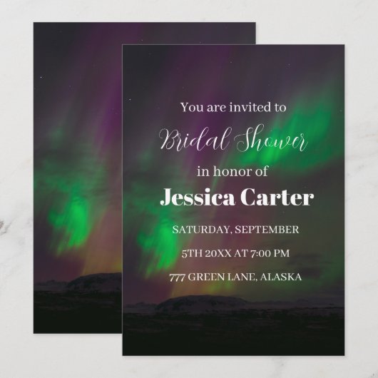 Aurora Borealis Northern Lights Vrijgezellenfeest Kaart (Voorkant / Achterkant)