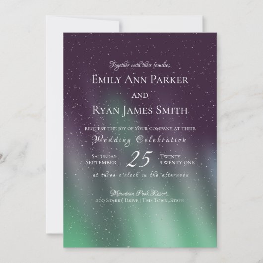 Aurora Borealis Northern Sky Kaart (Voorkant)