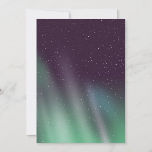 Aurora Borealis Northern Sky Kaart (Achterkant)