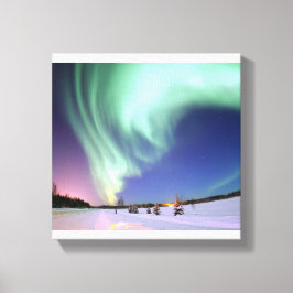 Aurora Borealis of Noorderlicht, Alaska Canvas Afdruk