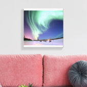 Aurora Borealis of Noorderlicht, Alaska Canvas Afdruk (Insitu (Woonkamer))