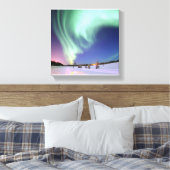 Aurora Borealis of Noorderlicht, Alaska Canvas Afdruk (Insitu (Slaapkamer))