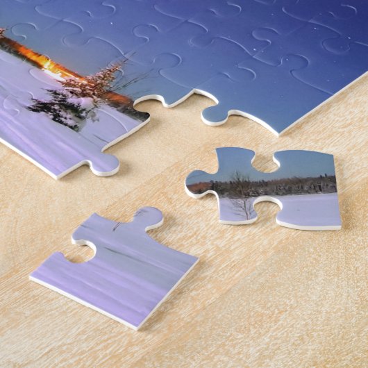 Aurora Borealis, of Northern Lights, Alaska Legpuzzel (Zijkant)