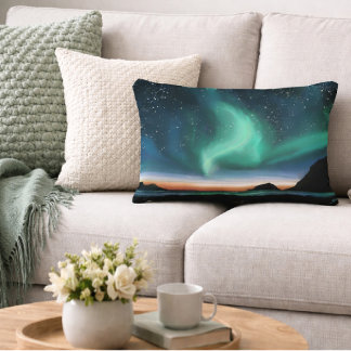Aurora Borealis - Oil Painting Accent Kussen