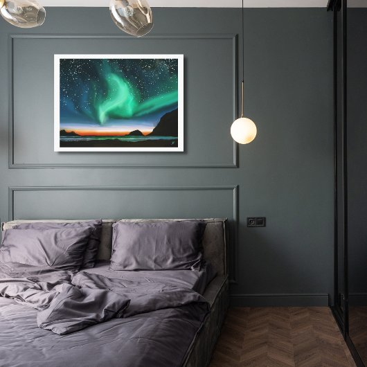 Aurora Borealis - Olie Schilderij Canvas Afdruk