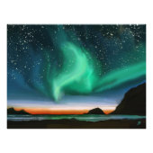 Aurora Borealis - olieverfschilderij Foto Afdruk (Voorkant)