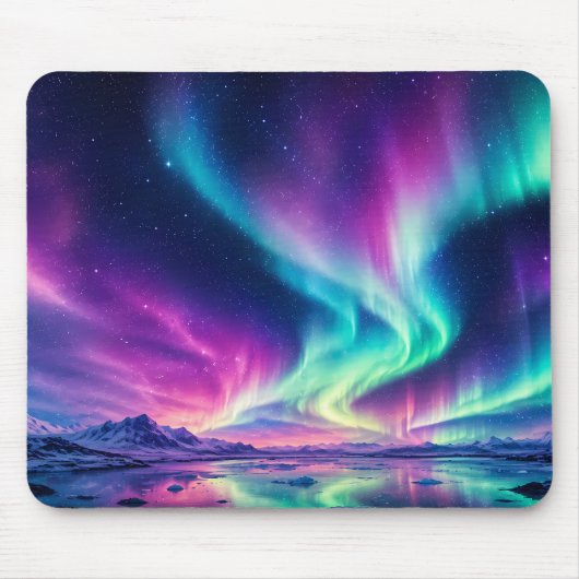 Aurora Borealis-ontwerp Muismat (Voorkant)