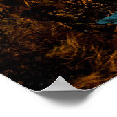 Aurora Borealis op Kirkjufall Mountain in IJsland Poster (Hoek)