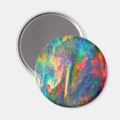 Aurora Borealis Origineel Abstract kunstwerk Sangr Magneet (Voorkant / Achterkant)