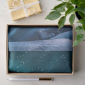 Aurora Borealis over besneeuwd berglandschap Tissuepapier (Geschenk)