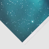 Aurora Borealis over besneeuwd berglandschap Tissuepapier (Detail)