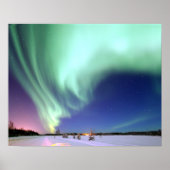 Aurora Borealis over het Poster Alaska (Voorkant)