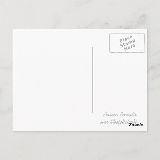 Aurora Borealis over Mosfellsheiði Briefkaart (Achterkant)